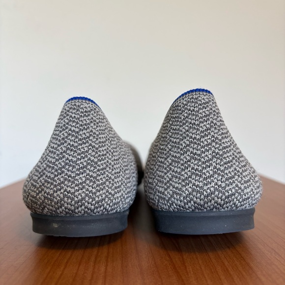 Rothy’s The Point II Ballet Flats Gray with Black Cap Toe Size 9 - Picture 4 of 9